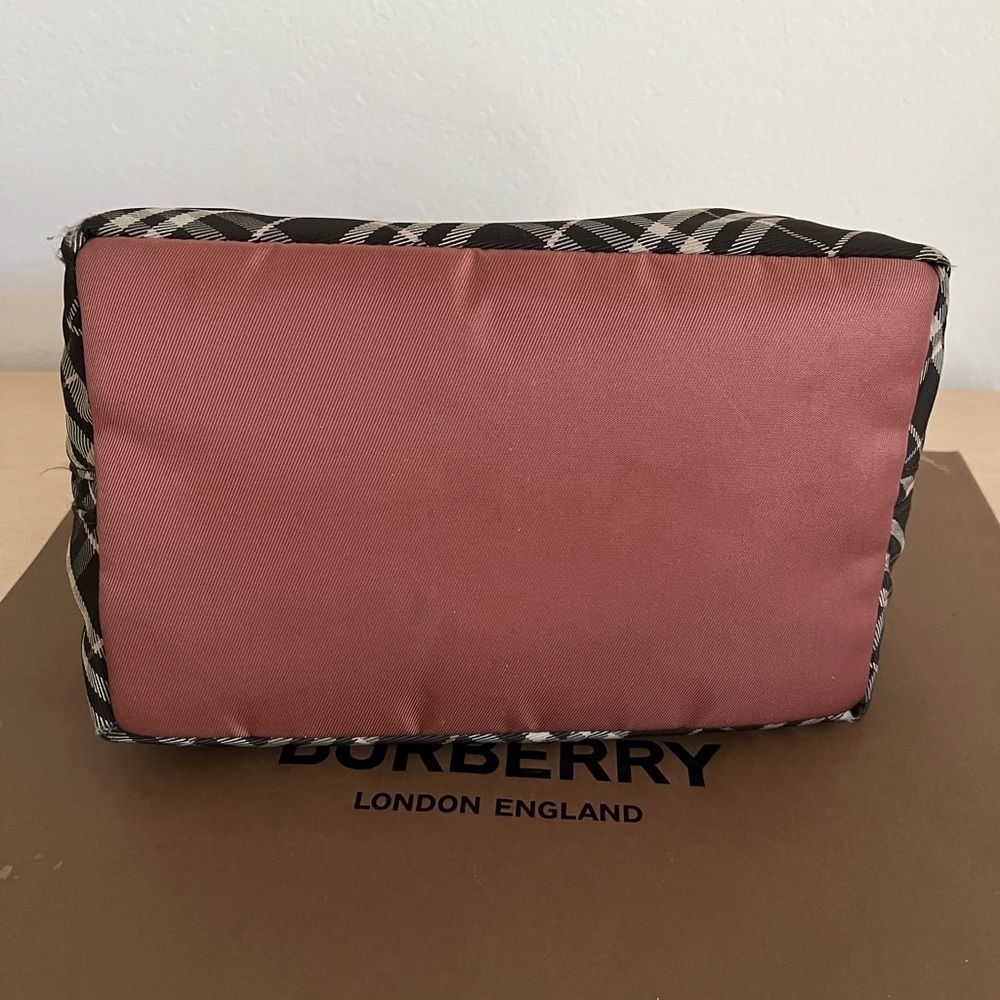 ❗️SOLD❗️Burberry Blue Label Nova Check Tote Rare Dusky Pink Tartan Plaid EUC - Picture 5 of 16